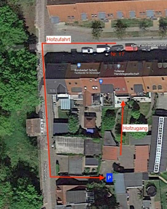 Freundliche Wohnung Mit Parkplatz Und Terrasse Нойбранденбург Екстер'єр фото